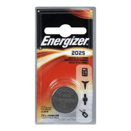 Energizer CR2025BP 3V Lithium Coin Cell Battery Blister Pack