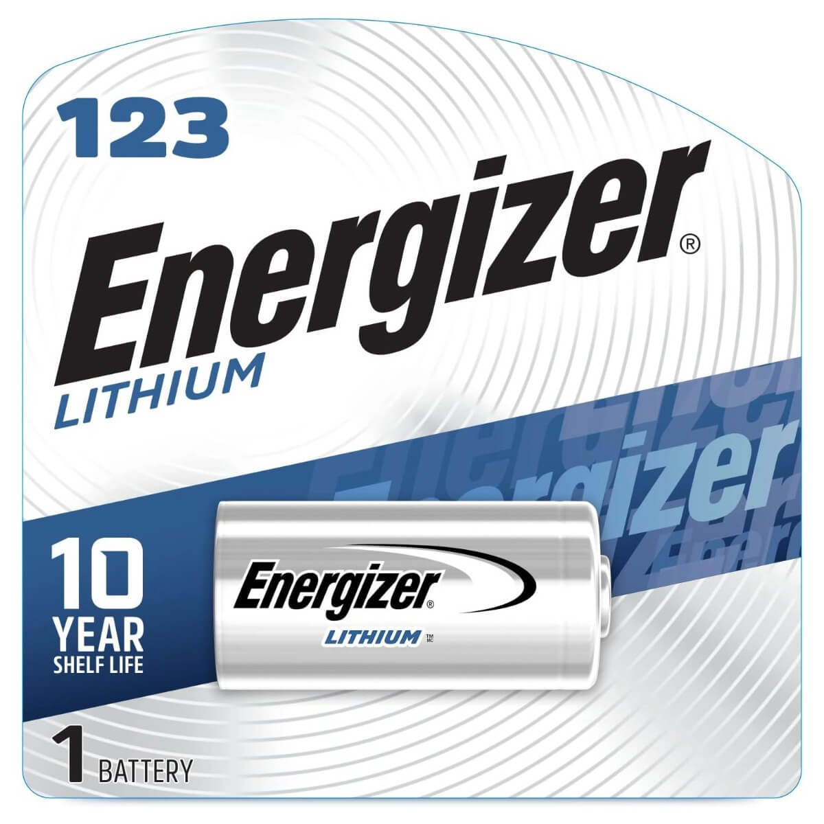 Energizer EL123APBP CR123 Lithium Battery for Rangefinders, Rifle Scopes, and Flashlights