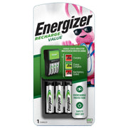 Energizer CHVCMWB Charger with 4 AA Battery Combo - NiMH Battery Charger