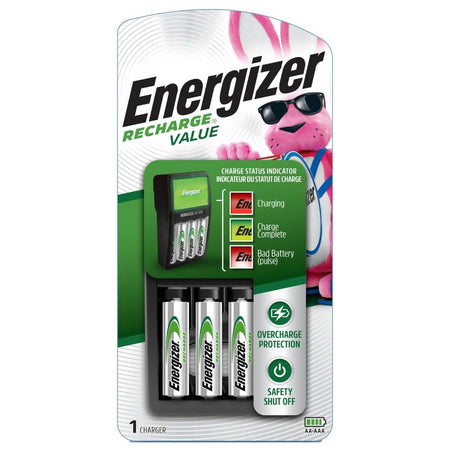 Energizer CHVCMWB Charger with 4 AA Battery Combo - NiMH Battery Charger