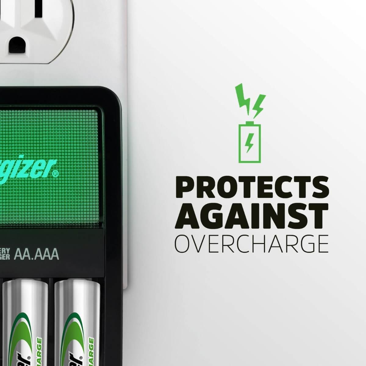 Energizer CHVCMWB Charger with 4 AA Battery Combo - NiMH Battery Charger