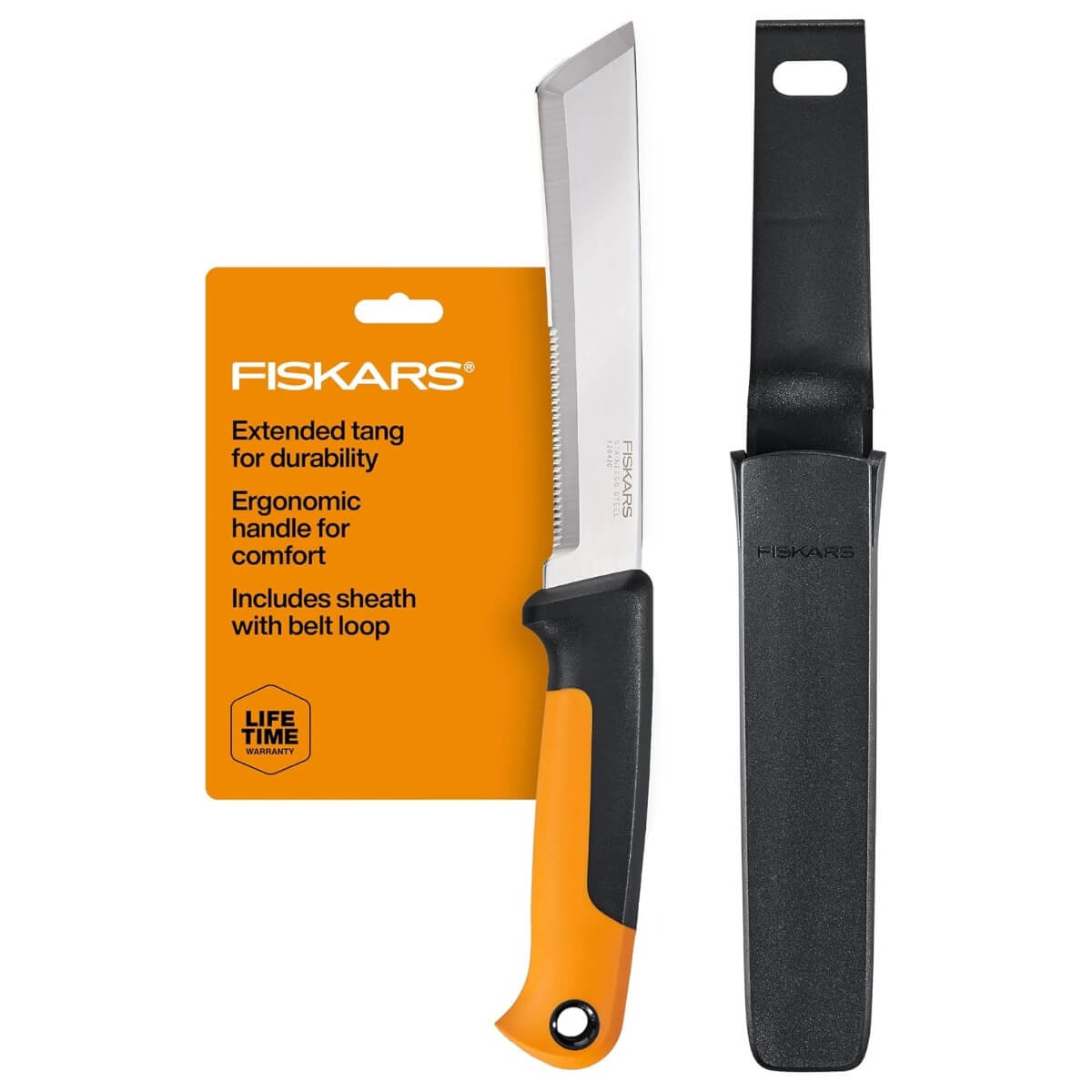 Fiskars FSK-4015 Harvesting Knife - Orange/Black - 3 in. Blade
