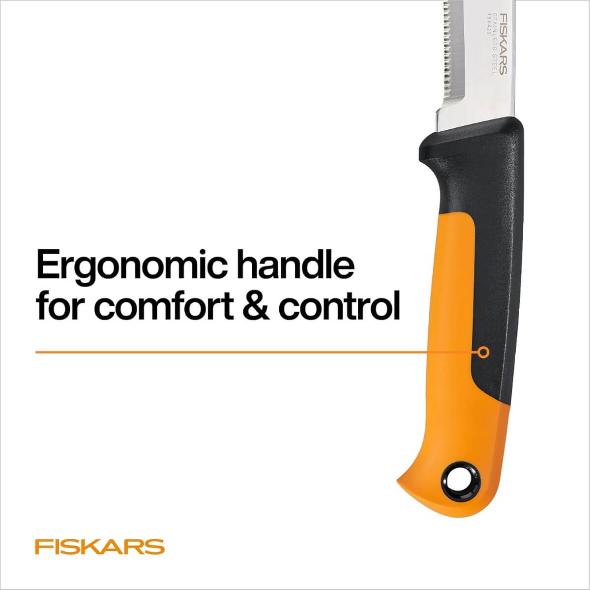 Fiskars FSK-4015 Harvesting Knife - Orange/Black - 3 in. Blade