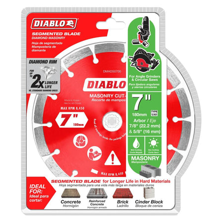 Diablo DMADS0700 7 in. Diamond Segmented Cut-Off Discs for Masonry