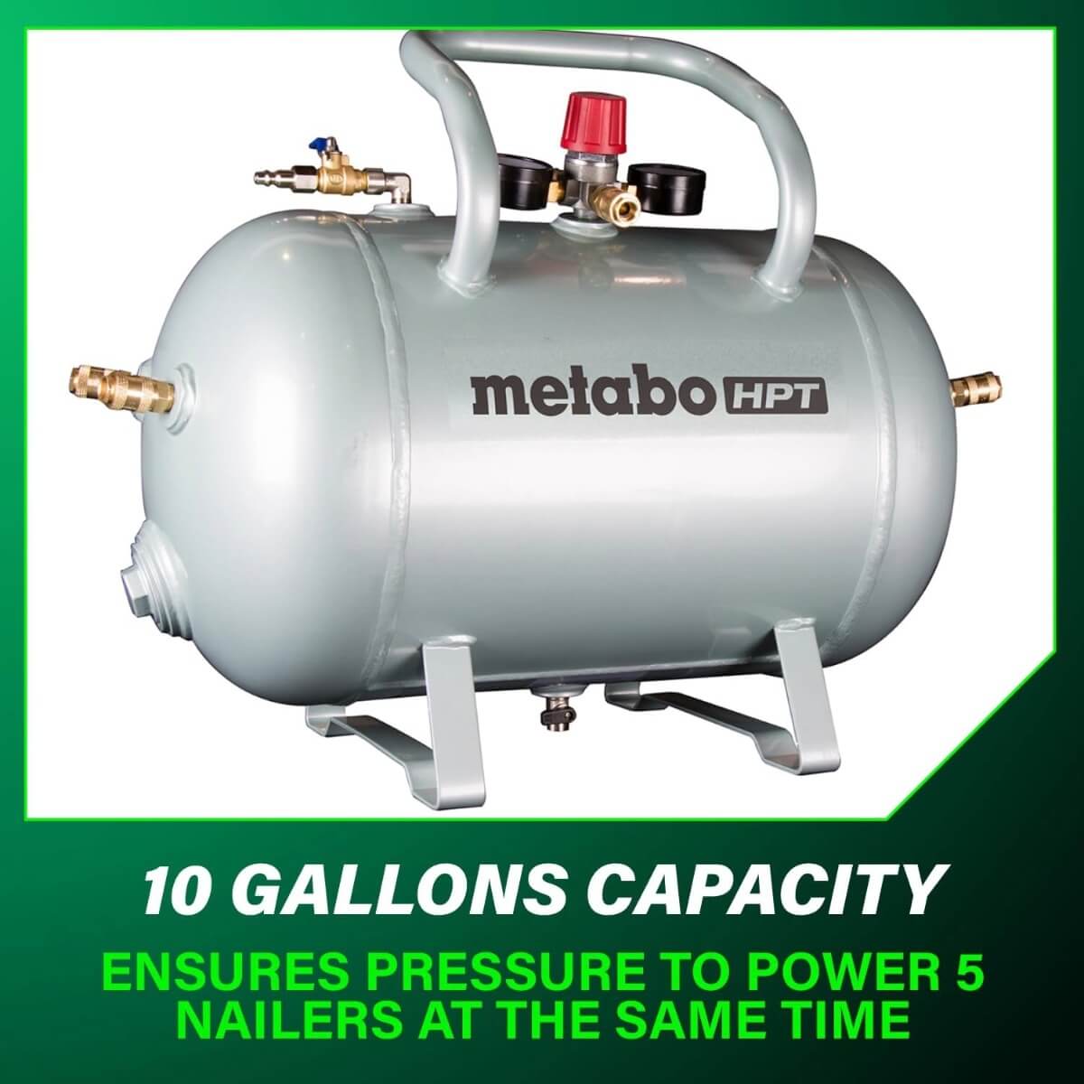 Metabo HPT UA3810ABCM 10 Gallon ASME Certified Reserve Air Tank