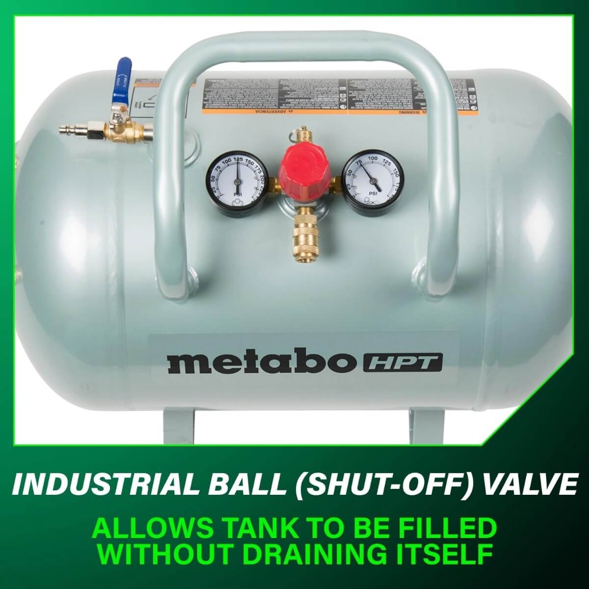 Metabo HPT UA3810ABCM 10 Gallon ASME Certified Reserve Air Tank