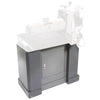 Supermax SUPMX-71938-CL-1 Closed Stand with Built-In Casters - Two-Tone Grey