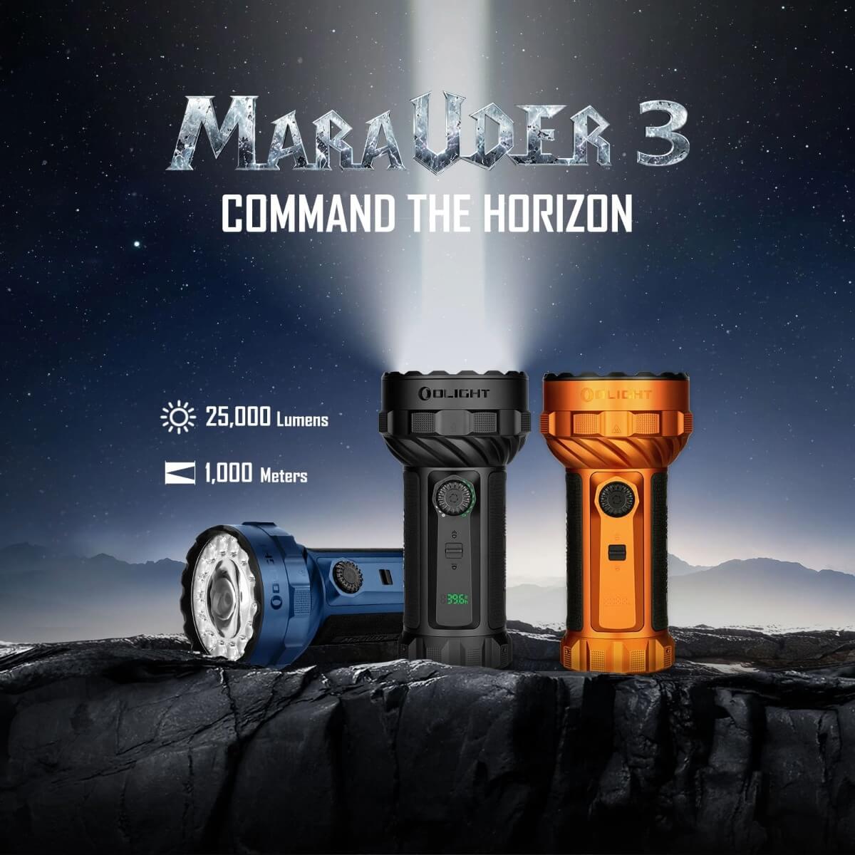 Olight MARAUDER3 Marauder 3 High-Performance LED Flashlight - 25000 Lumens