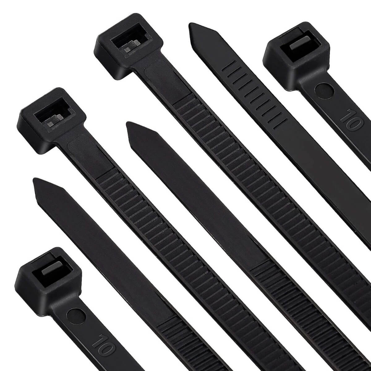 Merithian OC-17014 14 in. Black 50lb Cable Ties - 100pk
