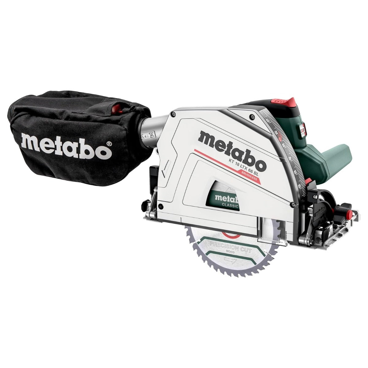 Metabo 601866840 KT 18 LTX 66 BL - 18V Cordless Plunge Cut Circular Saw - Tool Only