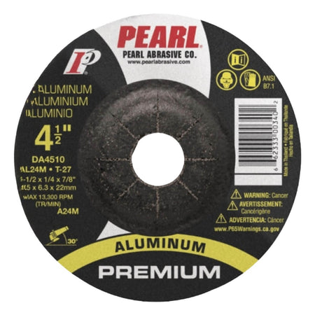 PEARL DA4510 - 4-1/2" x 1/4" x 7/8" Premium D.A. Series Aluminum Grinding Wheel