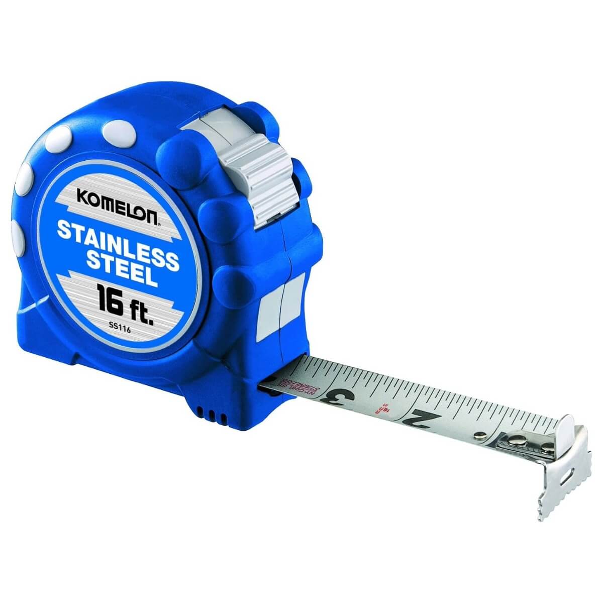 KOMELON SS116 - Stainless Steel Gripper Tape Measure - 16ft x 1in