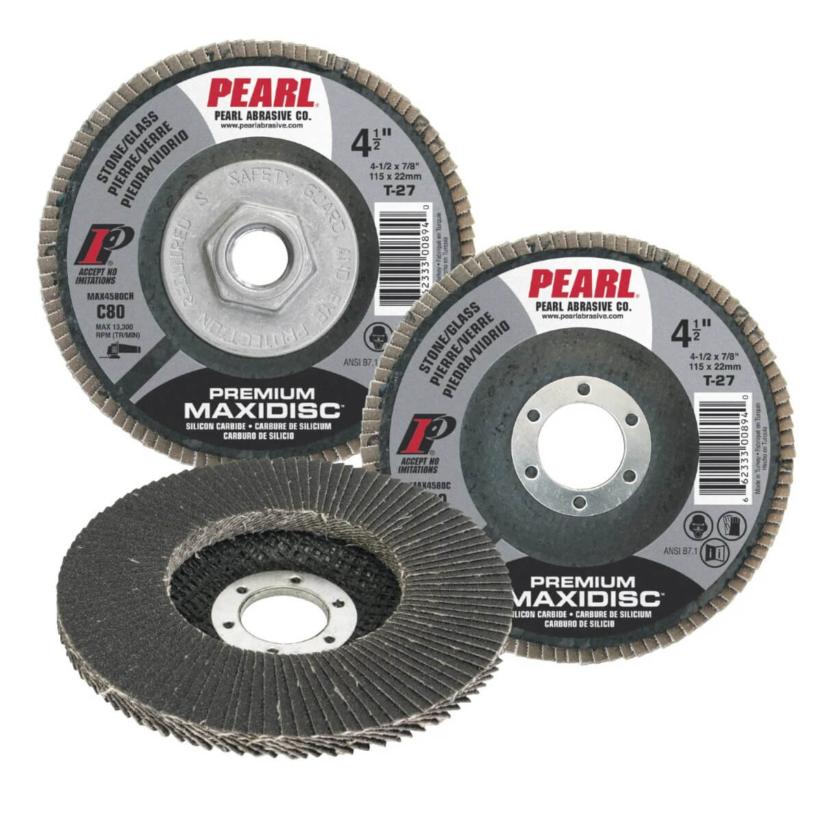 PEARL MAX4560C - 4-1/2" x 7/8" Silicon Carbide Maxidisc™ Flap Disc, 60 Grit