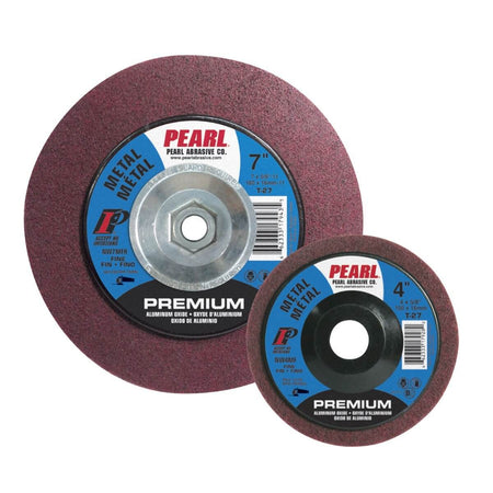 PEARL NW45MF - 4-1/2" x 7/8" Premium Non-Woven Surface Preparation Wheel - Fine Grit (Maroon)