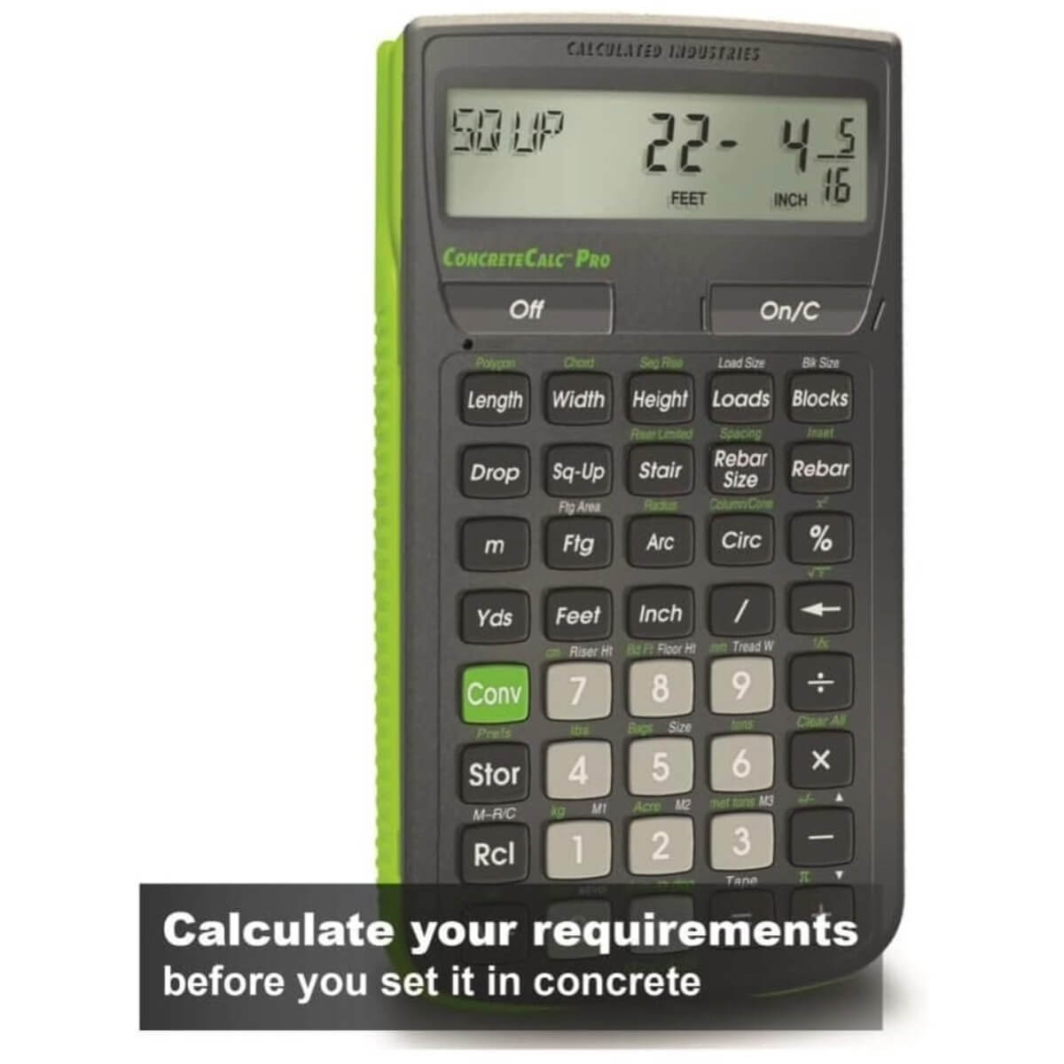 Calculated Industries 4225 - ConcreteCalc Pro Concrete Estimating Calculator