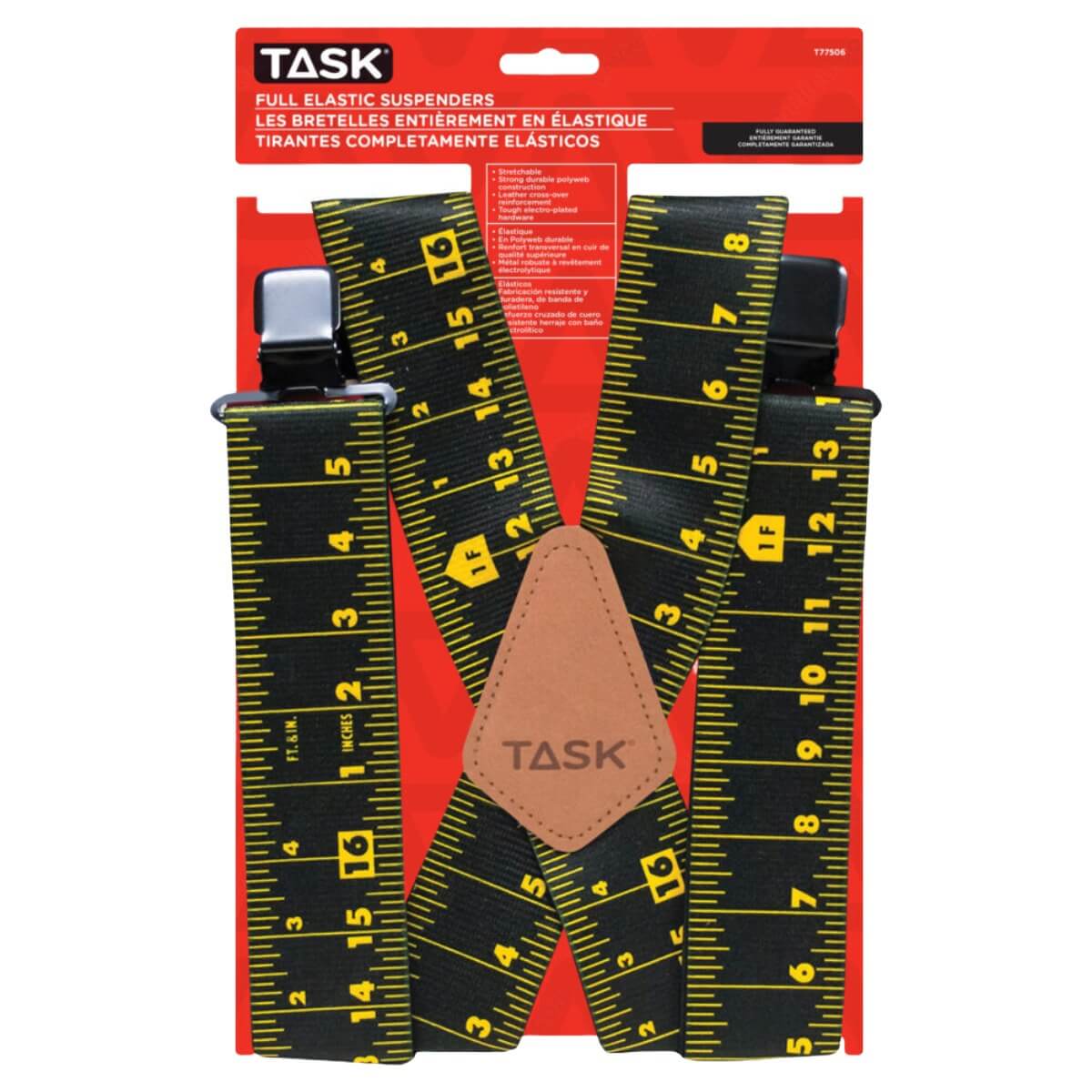 TASK T77506 - Full Elastic Tape Measure Pattern Suspenders