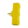 PRIME PBAD0100 - 3-Outlet Grounded Heavy-Duty Triple-Tap Power Adapter - Yellow