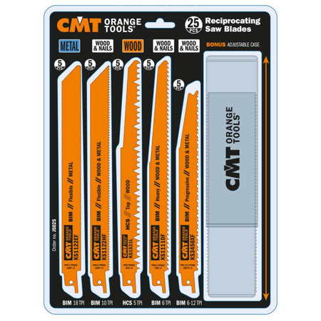 CMT JS025 - 25-Piece Professional Reciprocating Saw Blade Set
