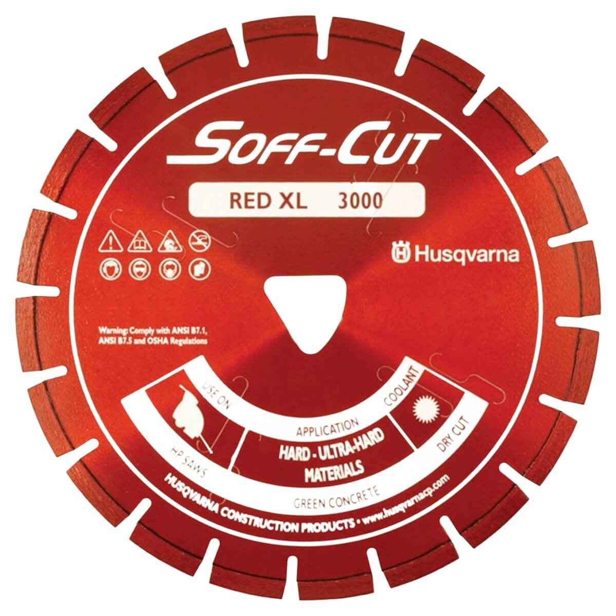 Husqvarna 542756114 XL14-3000 Diamond Blade with Skid Plate - 14 in.