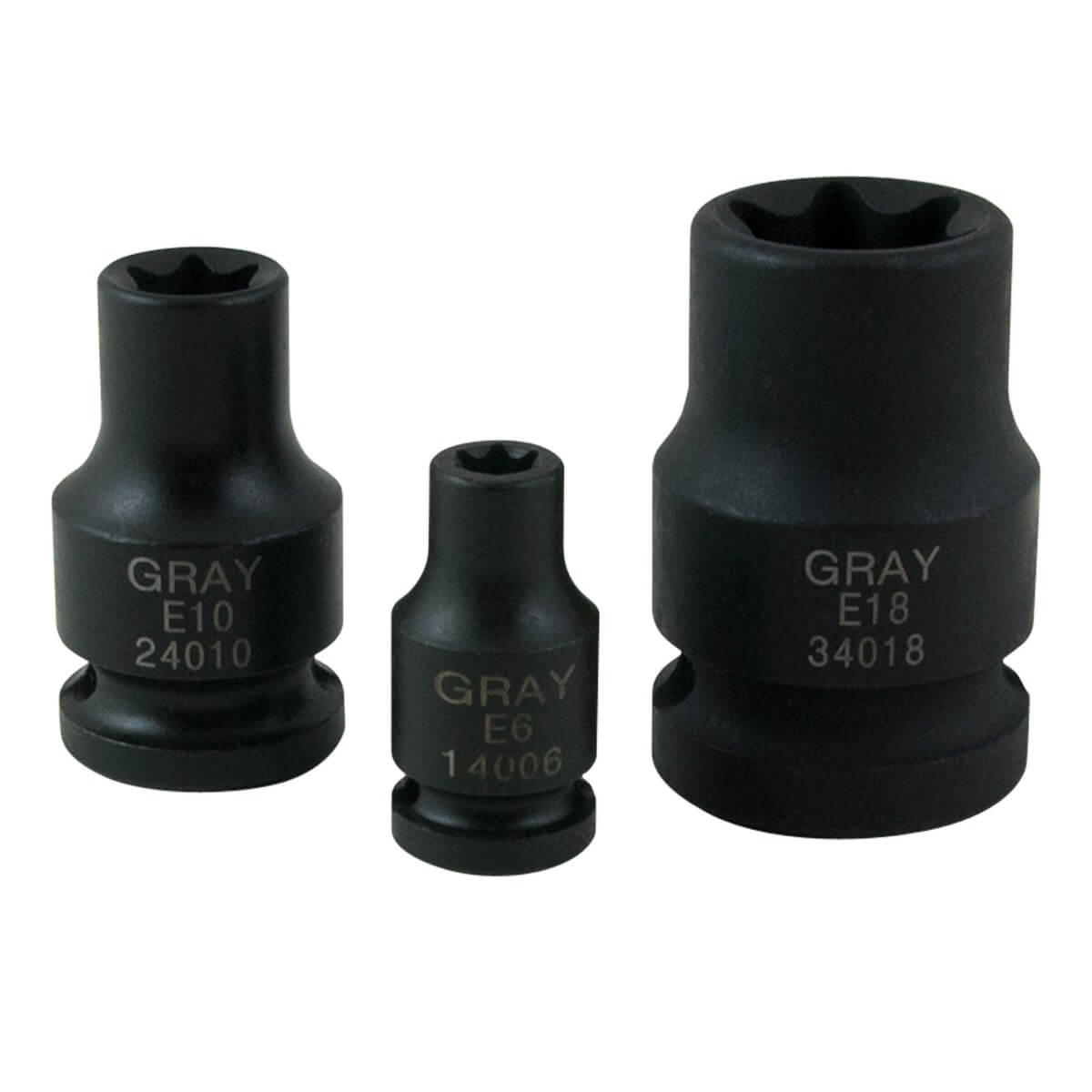 Gray Tools GT-24510 Female Torx Socket Set - 1/4, 3/8, 1/2 in. Drive - 10 Piece