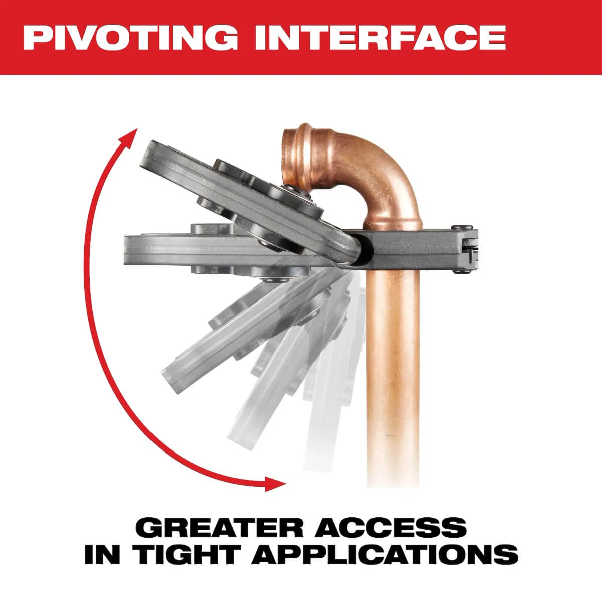 MILWAUKEE 49-16-2490X - 1/2" - 1-1/4" CTS-V Pivoting Press Ring Kit for M12 FORCE LOGIC Press Tool
