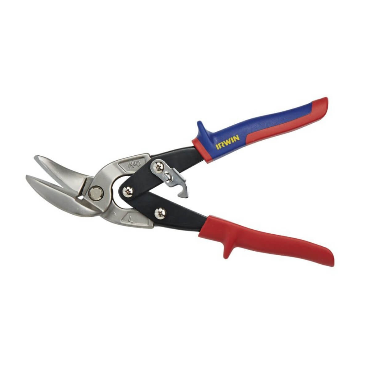 IRWIN 2073211 - 9-1/2-in ProTouch Offset Handle Utility Snips, Left and Straight Cut