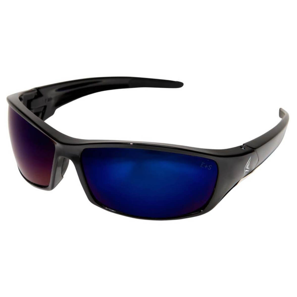 EDGE SR118 - Reclus Safety Glasses - Black Frame / Blue Mirror Lens