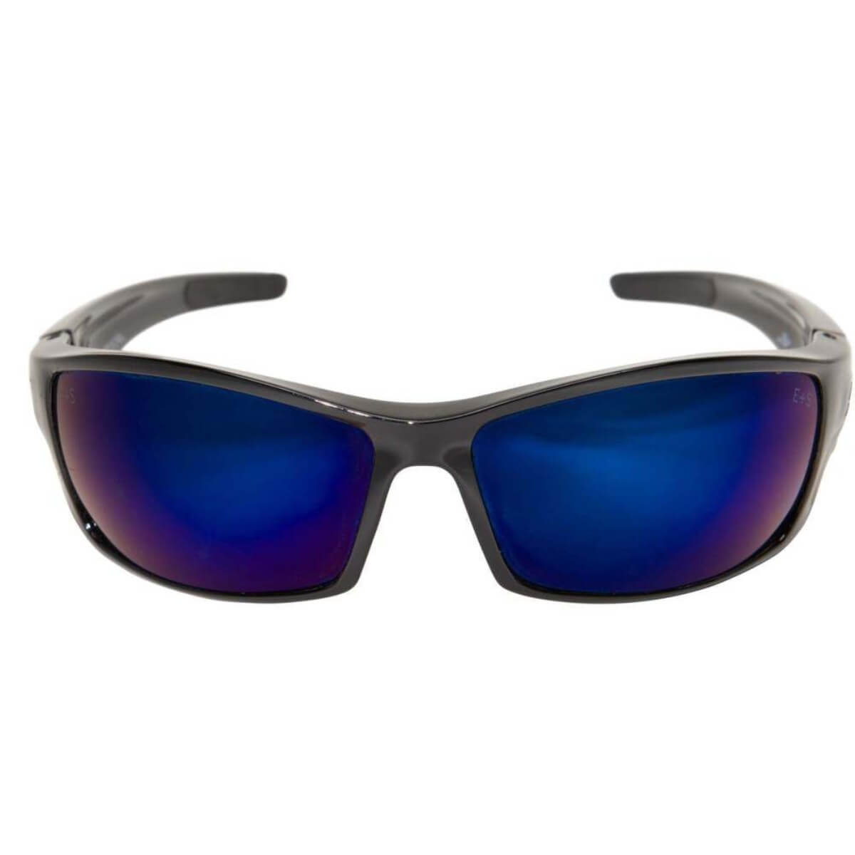 EDGE SR118 - Reclus Safety Glasses - Black Frame / Blue Mirror Lens