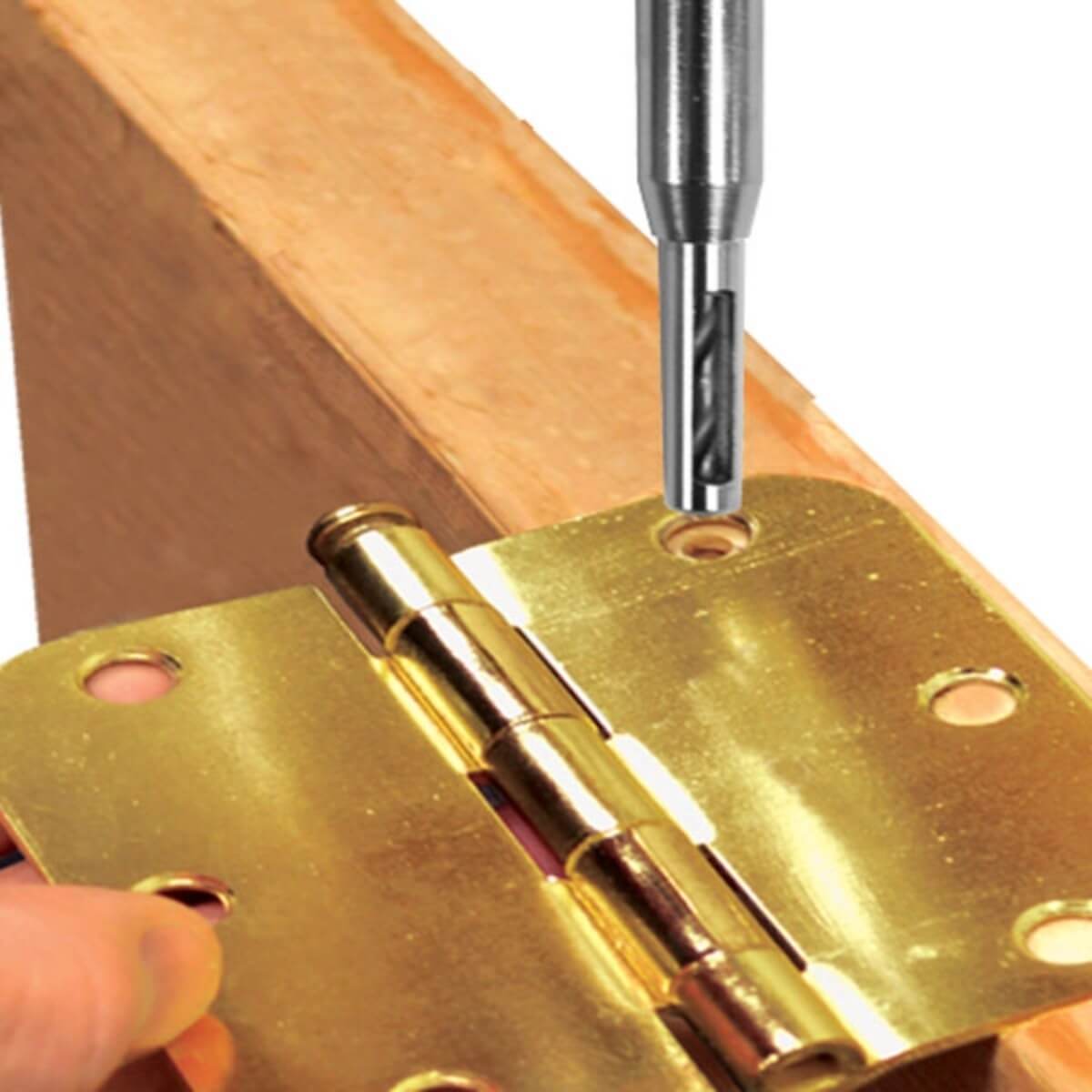 Milescraft MC-2317 HingeBit Set (#4, #6, #8) - Self-Centering Drill Bit Set