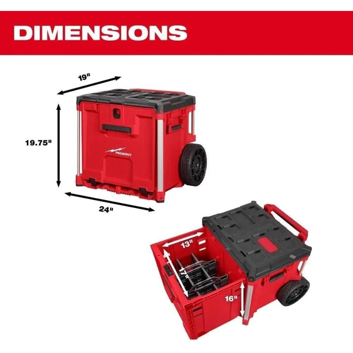 MILWAUKEE 48-22-8420 - PACKOUT™ Rolling Drawer Tool Box