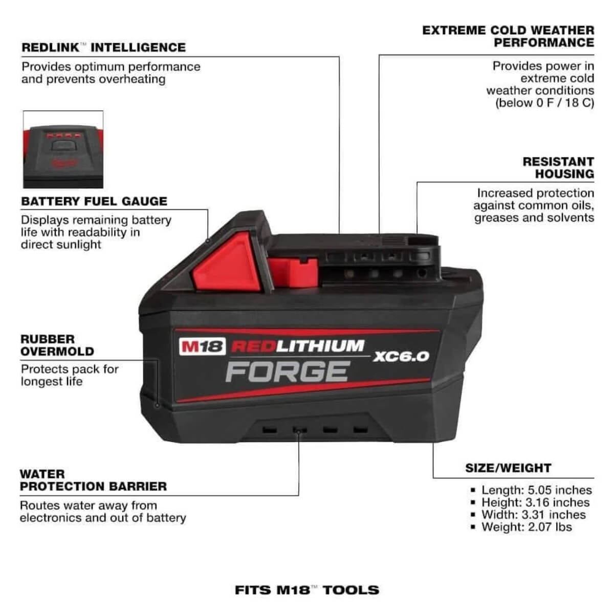 MILWAUKEE 2821-21F - M18 FUEL™ SAWZALL® Kit w/M18™ REDLITHIUM™ FORGE™ XC6.0 Battery Pack