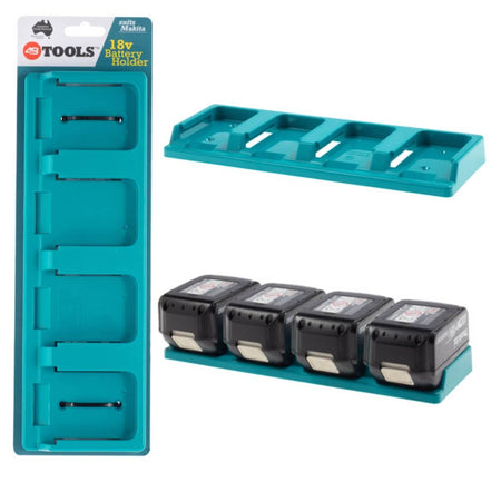 48 Tools BH-MAK-BLU-04 - Light Blue Battery Holder for Makita 18V Batteries