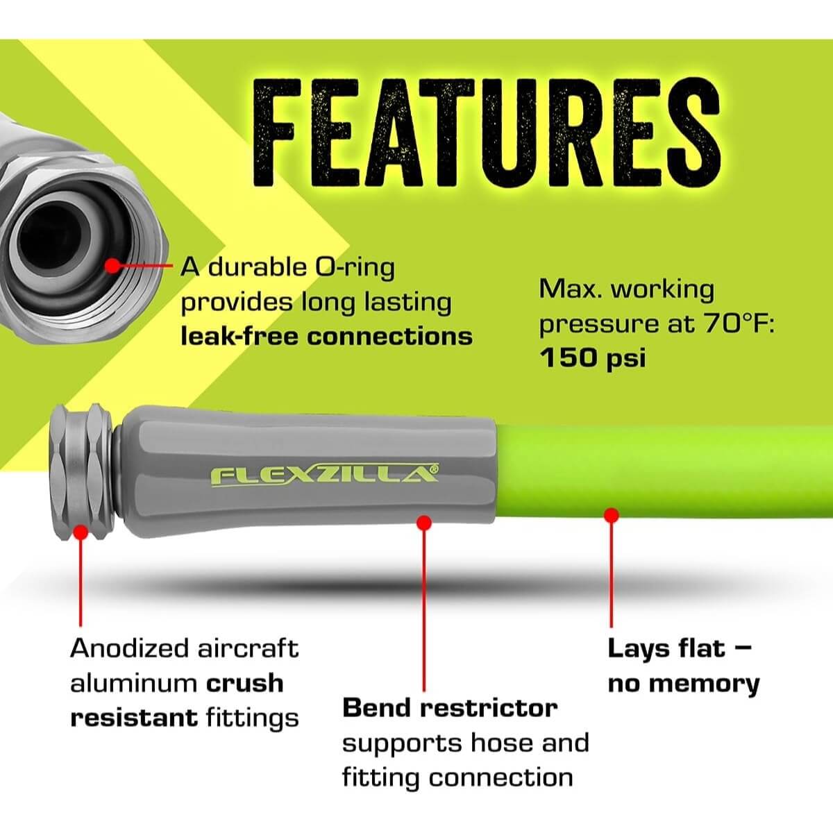 FLEXZILLA HFZG5100YW - 5/8 in. x 100 ft. Garden Hose