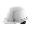 Milwaukee 48-73-1100 - Casque de sécurité blanc à visière avant avec suspension à cliquet 4 points - Type 1, classe E