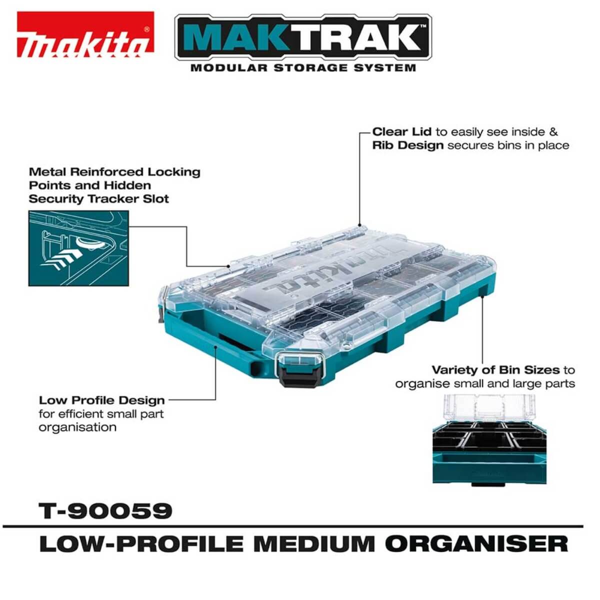 MAKITA T-90059 - MAKTRAK™ Low-Profile Medium Organizer