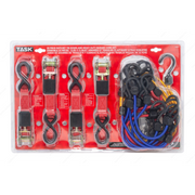 Tâche T32648 - Ensemble de 22 tendeurs à cliquet et tendeurs robustes - Clamshell