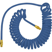 Tuyau d'air auto-rétractable Topring 17.620.07 1/4 x 25 pi Flexcoil en polyuréthane bleu avec embouts mâles 1/4" 