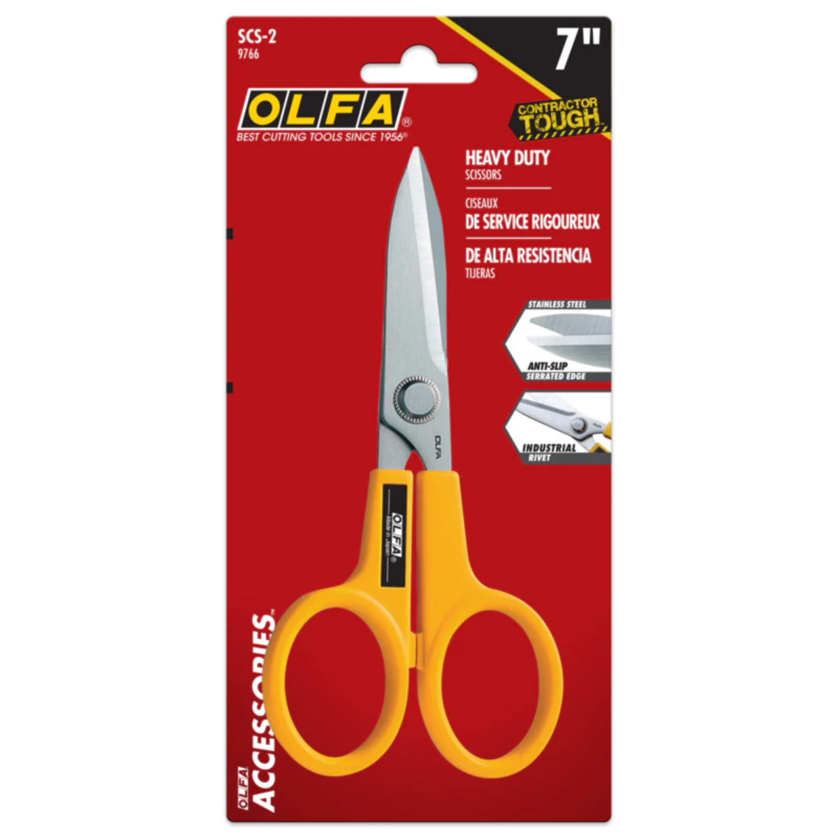 OLFA SCS-2 - 7" Stainless Steel Serrated Edge Scissors