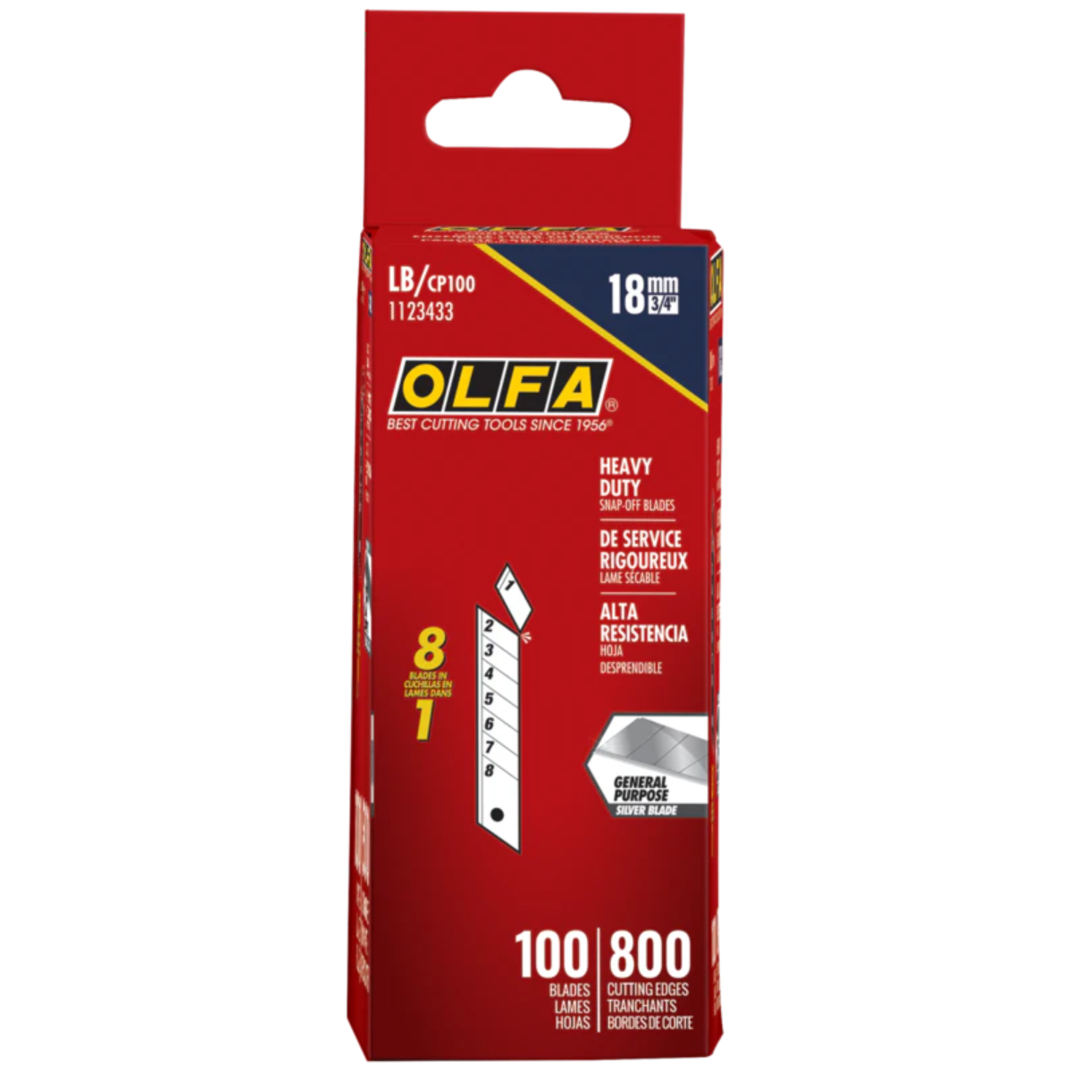 OLFA LB/CP100 - 100pk 18mm Snap-Off Blade