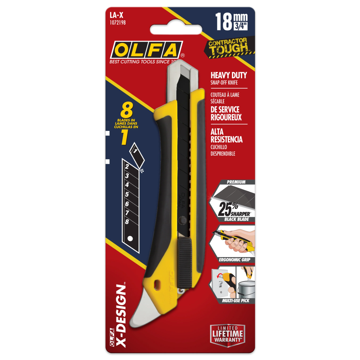OLFA LA-X - Fiberglass Rubber Grip Utility Knife