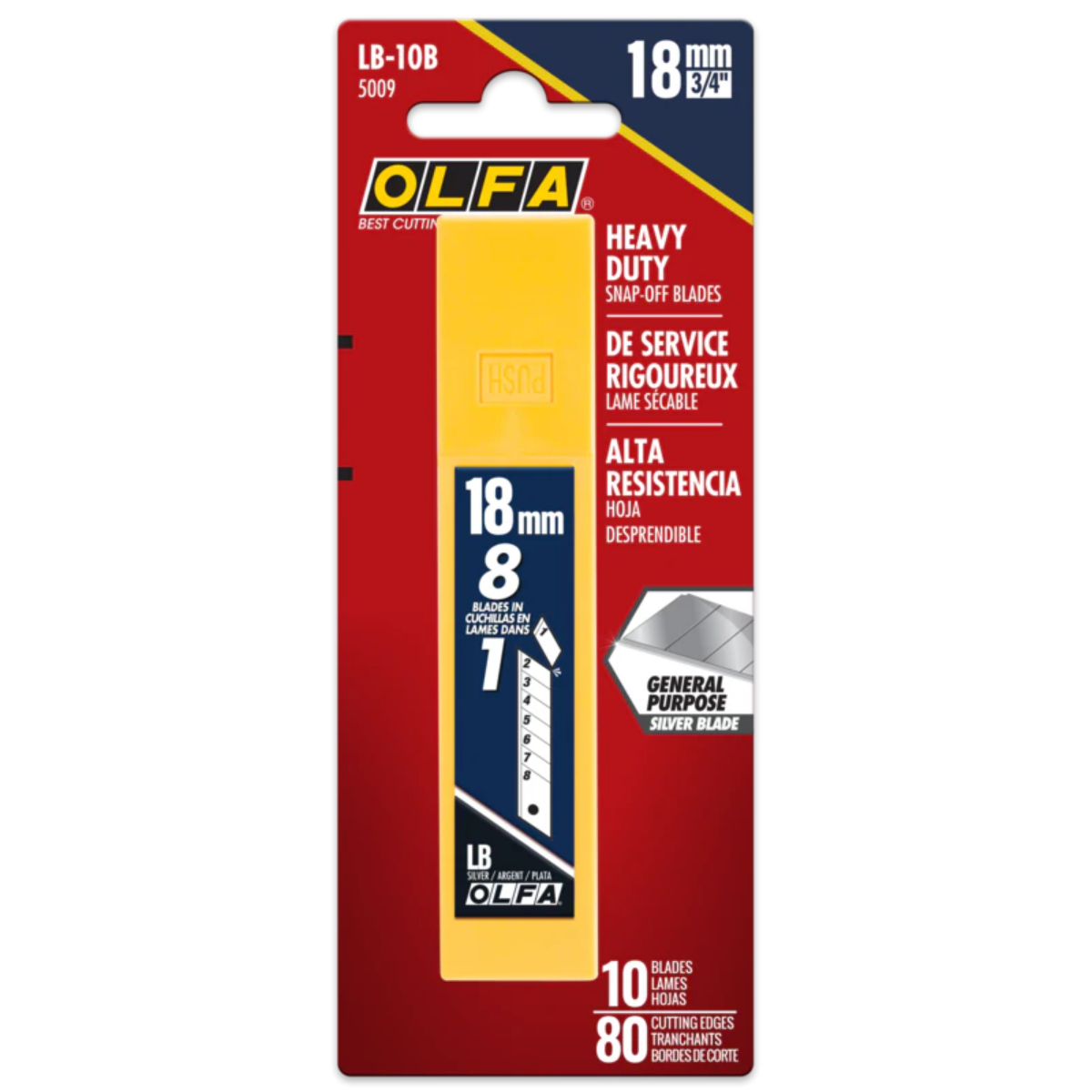 Olfa LB-10B – 10er-Pack 18-mm-Abbrechklingen