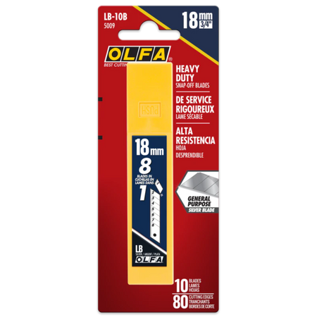 Olfa LB-10B – 10er-Pack 18-mm-Abbrechklingen