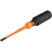 KLEIN KLE-6924INS - 4" 1/4" Slotted Cabinet Slim-Tip 1000V Insulated Screwdriver