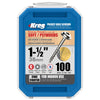 Vis à tête bombée Kreg 1-1/2" en zinc (fines)