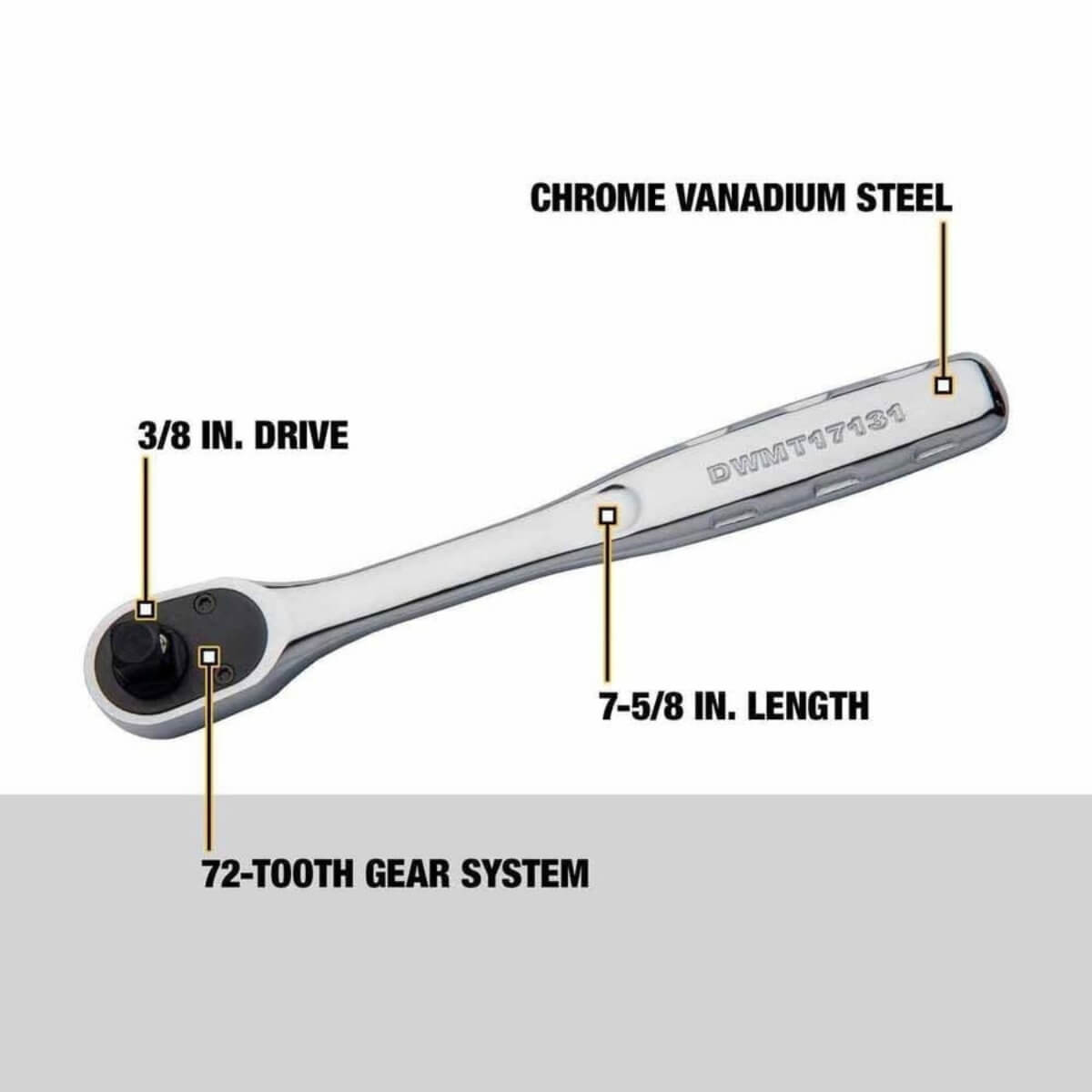 DEWALT DWMT17131OSP - 3/8 in. Drive Pear Head Ratchet