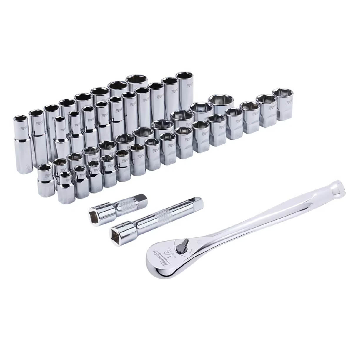 Milwaukee 48-22-9010 47pc 1/2" Drive Metric & SAE Ratchet and Socket Set