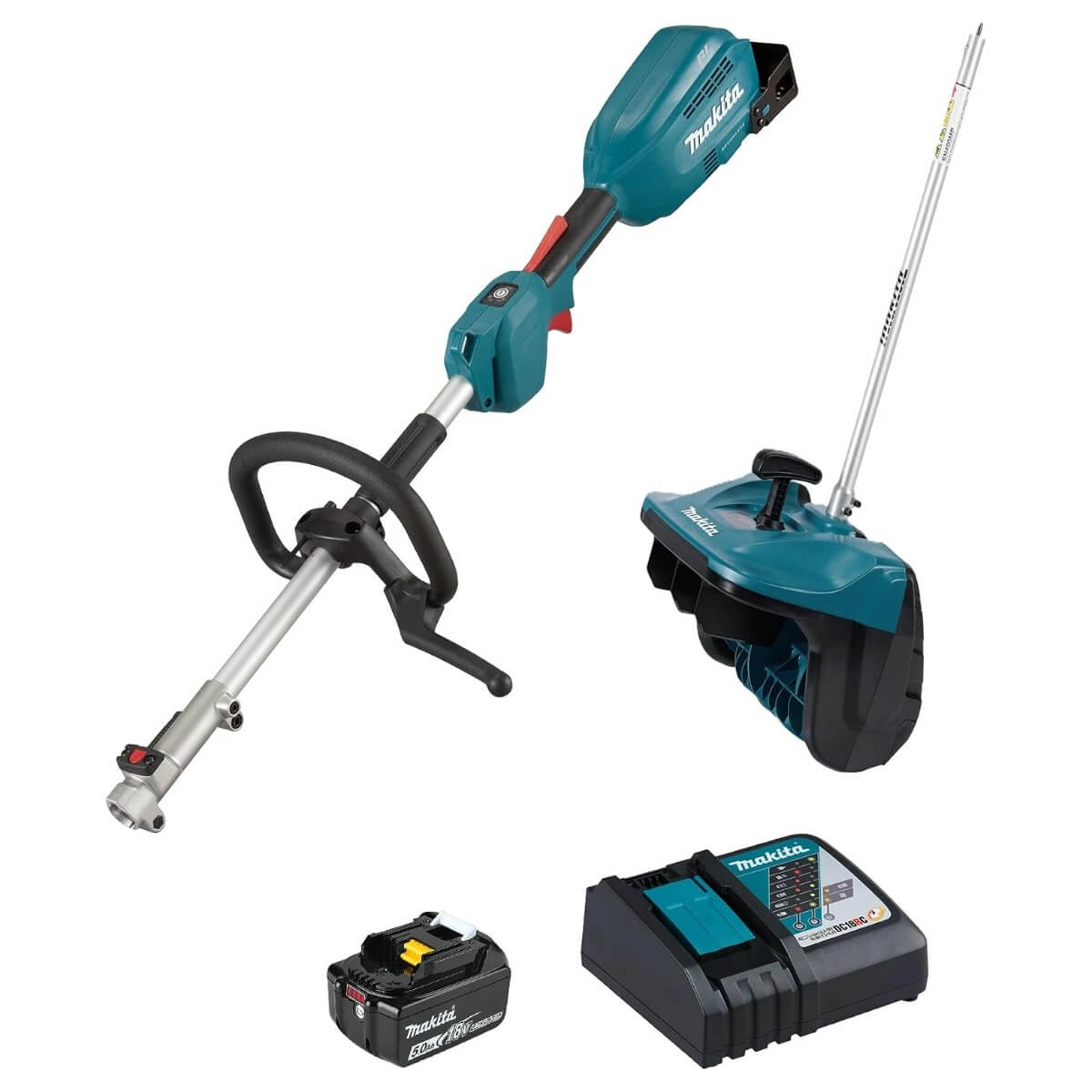 Makita DUX18RTX15 18V LXT Brushless Split Shaft Power Unit Kit with EM409MP Trimmer & (2) 4.0Ah Batteries