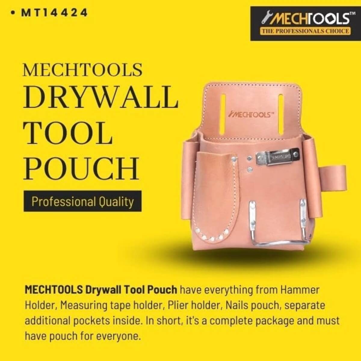 Mech Tools MT14424 Drywaller Tool Pouch - Heavy Duty Canvas