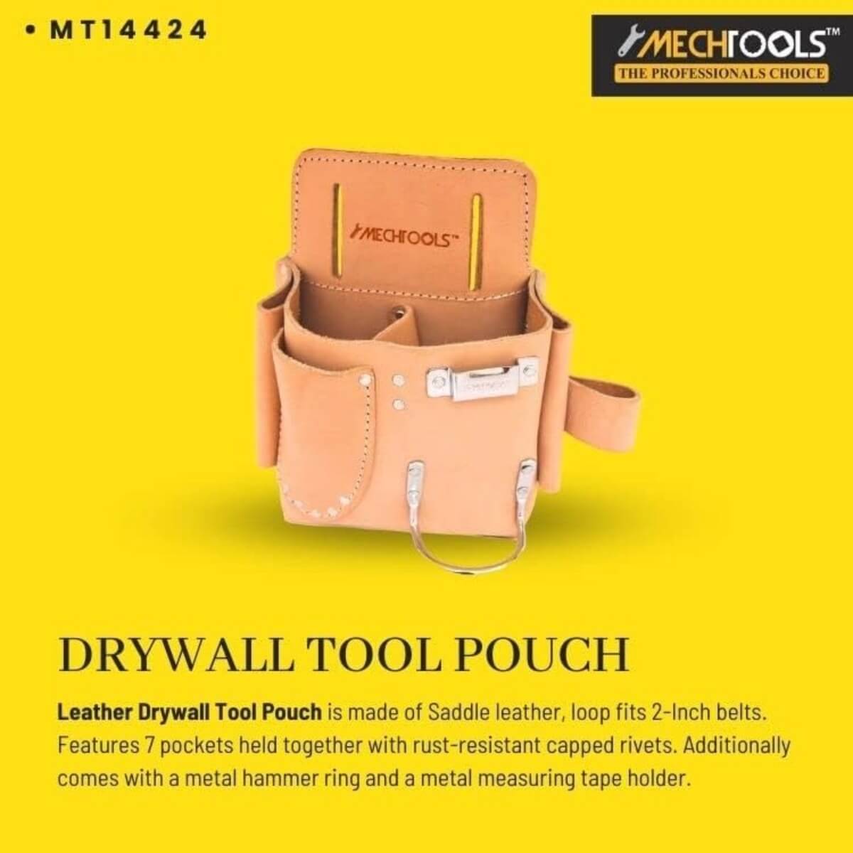 Mech Tools MT14424 Drywaller Tool Pouch - Heavy Duty Canvas