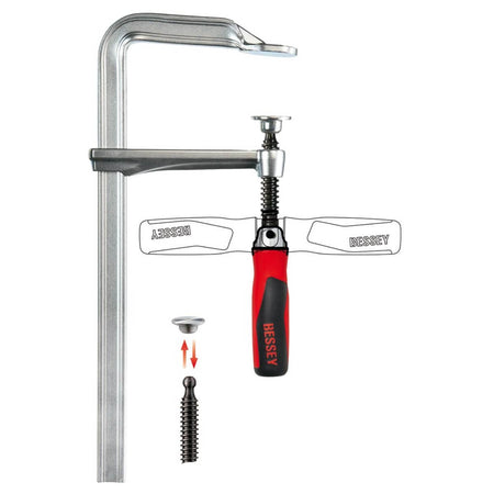 BESSEY GZ25PH - 10" PIVOT HANDLE CLAMP, GZ